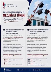 🎓 2025–2026 Eğitim-Öğretim Yılı Mezuniyet Töreni Gerçekleştirilecek