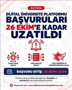 YÖK Dijital Üniversite Platformu Başvuruları İçin Süre Uzatıldı!
